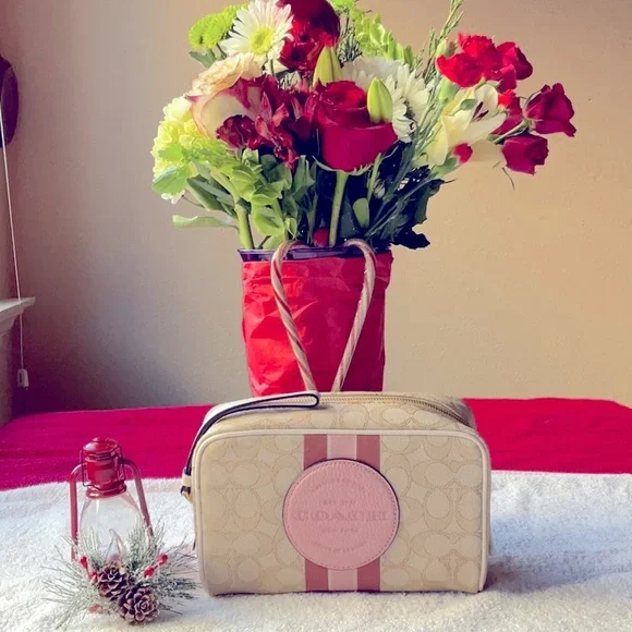 🎄 COACH DEMPSEY BOXY COSMETIC CASE 🎄 - Picture 1 of 16